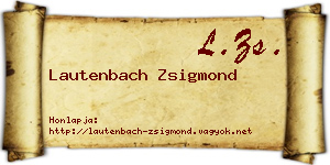 Lautenbach Zsigmond névjegykártya